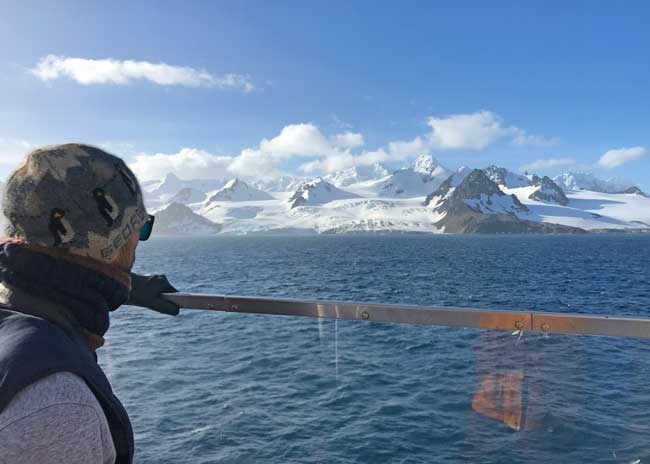 Travel can be a rewarding part of life. Dr. Zhu in Antarctica