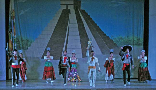 Performers take a bow following a Folklorico show in Mazatlan. Photo by Pat Woods