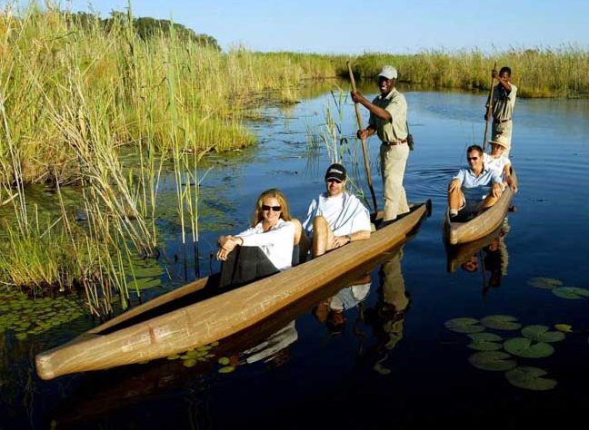 On a mokoro ride on the Okavango Delta in Botswana. Photo by Yvonne Michie Horn