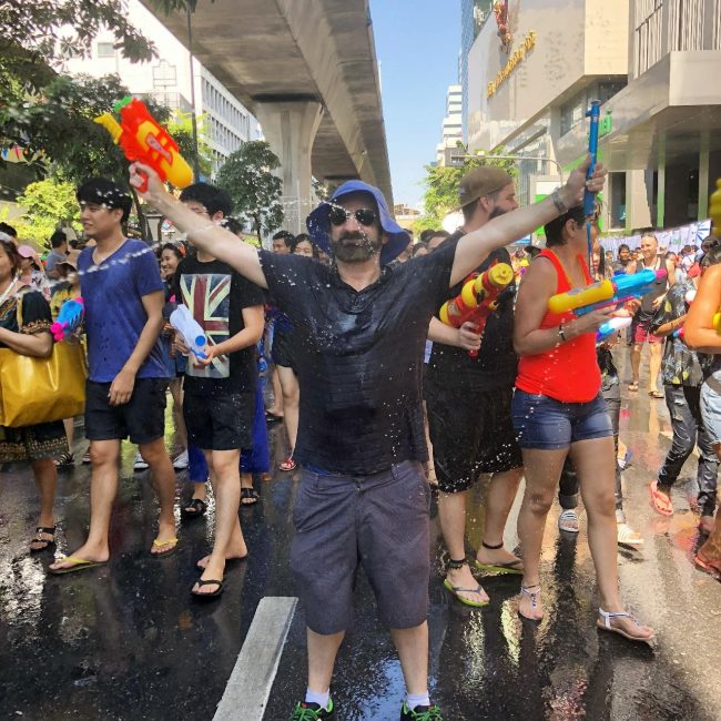 Songkran water fight