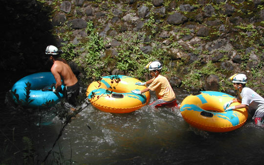 Floating down the irrigation flumes with Kauai Backcountry Adventures.