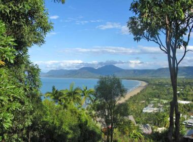 The view from Flagstaff Hill in Port Douglas, Queensland. Photo by Tim Downs