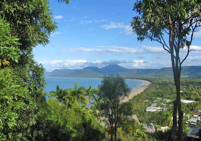 The view from Flagstaff Hill in Port Douglas, Queensland. Photo by Tim Downs