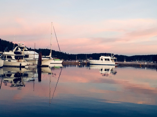 Friday Harbor at dusk. Photo by Claudia Carbone