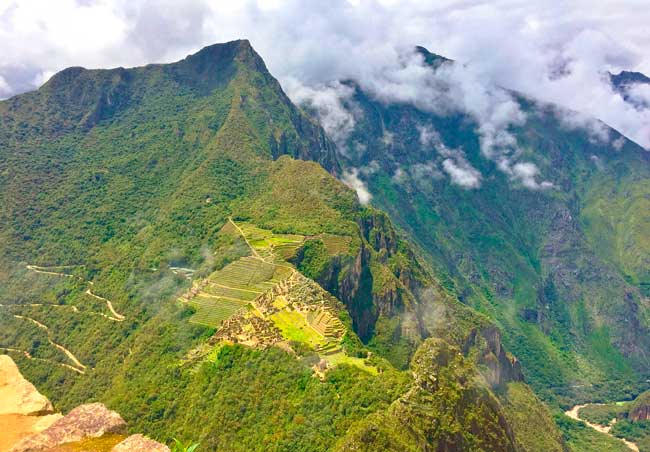 View of Machu Picchu from the top of Huayna Picchu. Photo courtesy Machu Travel Peru