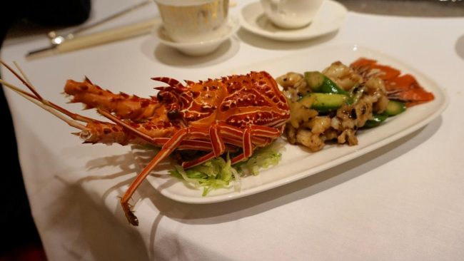 Steamed king prawn