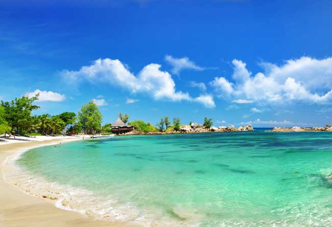 Travel in the Seychelles. The Seychelles is known for its beautiful beaches. 