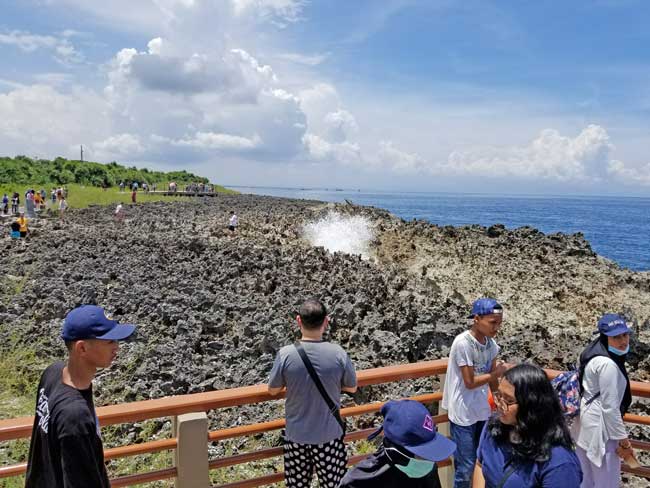 The water blow hole at Peninsula Island in Nusa Dua in Bali. Photo by Carrie Dow