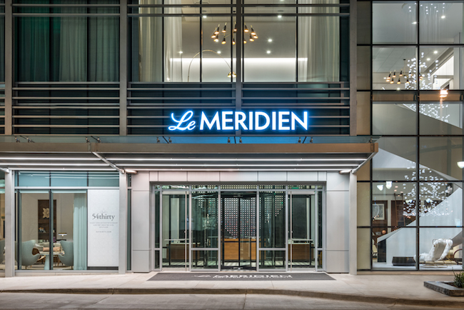 Entrance on California Street. Photo courtesy of Le Meridien