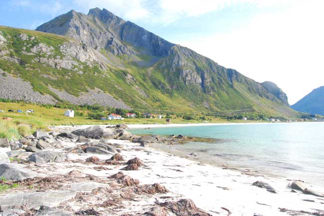 Situated 300km inside the Arctic Circle along the same latitude as Greenland and Northern Alaska, the Lofoten Islands were formed from some of the youngest and oldest rocks in the world. Photo by Jennifer Baines