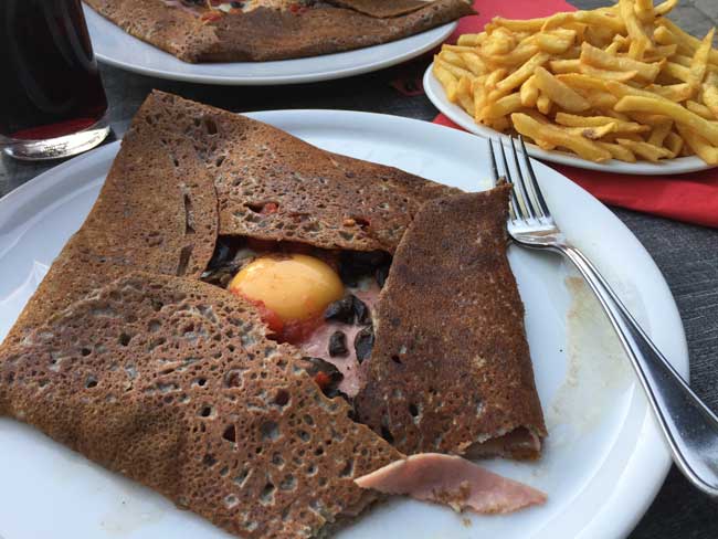 Crepes are one of the culinary specialties of Brittany. Photo by Rich Grant