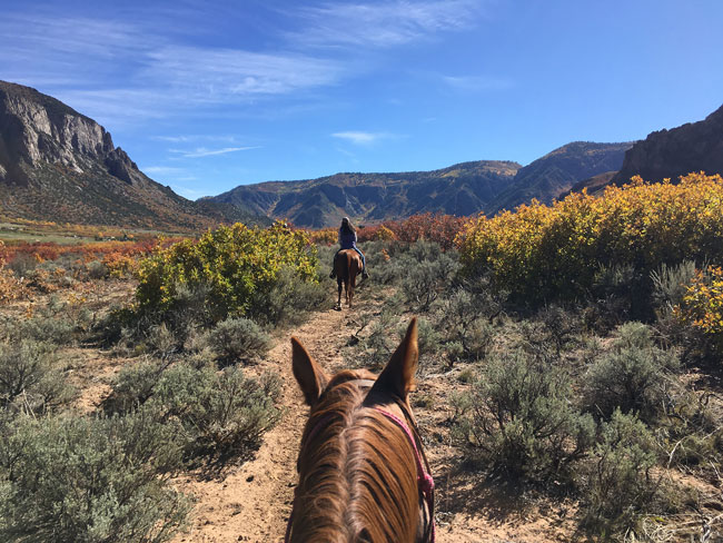 Horseback riding at Palisade Ranch is only one of the many activities offered at Gateway Canyons Adventure Center. Photo: Liana Moore