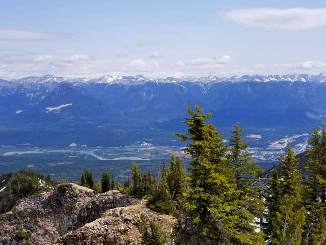 Overlooking Golden, BC. Photo by Carrie Dow