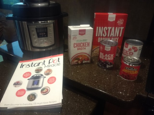 Instant Pot and ingredients.