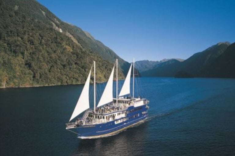 Cruising on the Fiordland Navigator in Doubtful Sound, part of Fiordland National Park