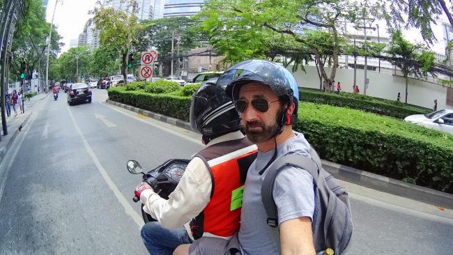 Bangkok scooter taxi