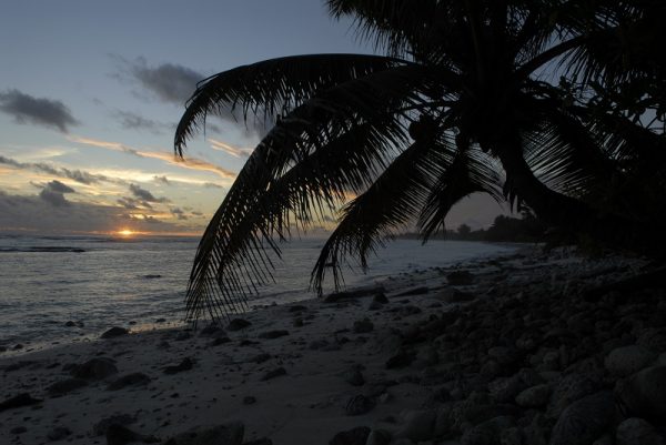 Sunset on the Cocos Keeling Islands. Photo by Nina Burakowski