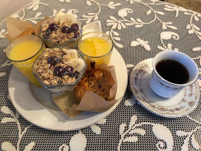 Breakfast for two. Photo by Claudia Carbone