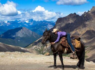 A horse packing trip in British Columbia offers adventure and incredible views. Photo by Tsylos Lodge