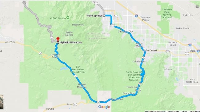 Palm Springs map