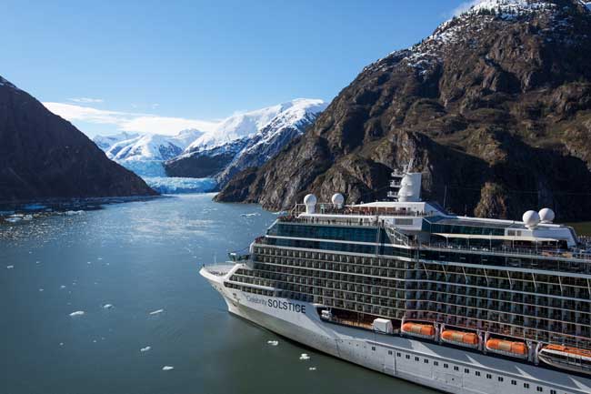 Sailing into Tracy Arm Fjord in Alaska. Photo by Celebrity Cruises