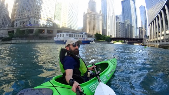 Kayaking on Chicago River