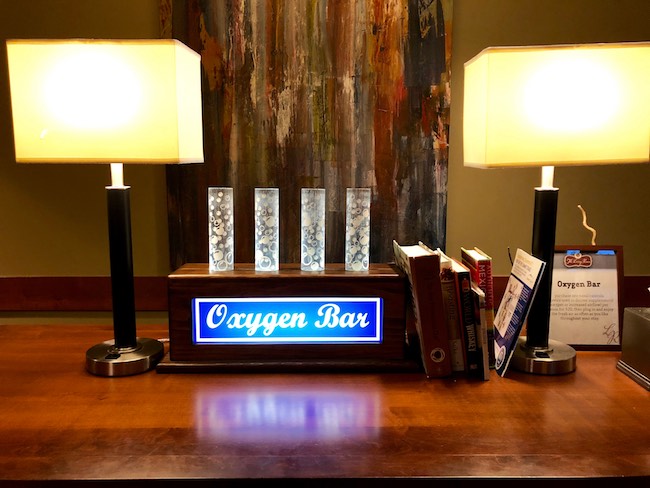 Oxygen bar at One Ski Hill Place. Photo by Claudia Carbone