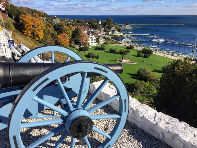 View from Fort Mackinac of the harbor. Photo by Rich Grant