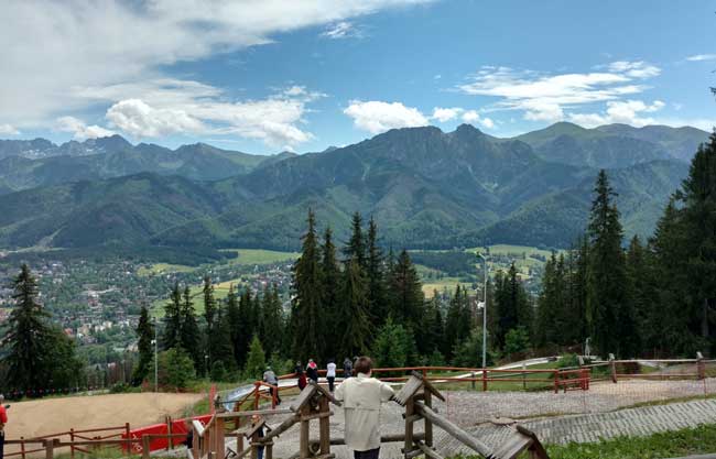 Looking at the Tatra Mountains from a Zakopane lookout. Photo by Eric D. Goodman