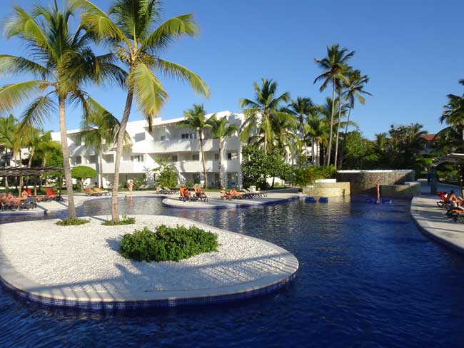 One of the pools at the Occidental Punta Cana, an all-inclusive resort in the Dominican Republic.