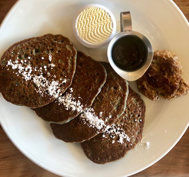 Blue Corn Pancakes. Photo by Claudia Carbone