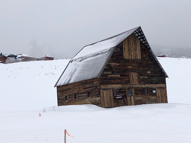 Steamboat's iconic barn symbolizing the Old West and Skiing. Photo by Claudia Carbone 