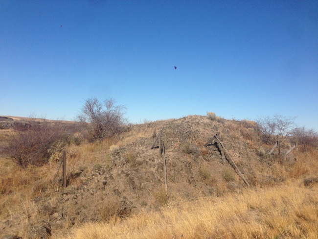 Small historic hill outside Sprague, Washington where locals once drank during prohibition