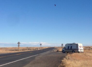 Heading south from Sprague, WA towards MEXICO in a campervan named Van Morrison