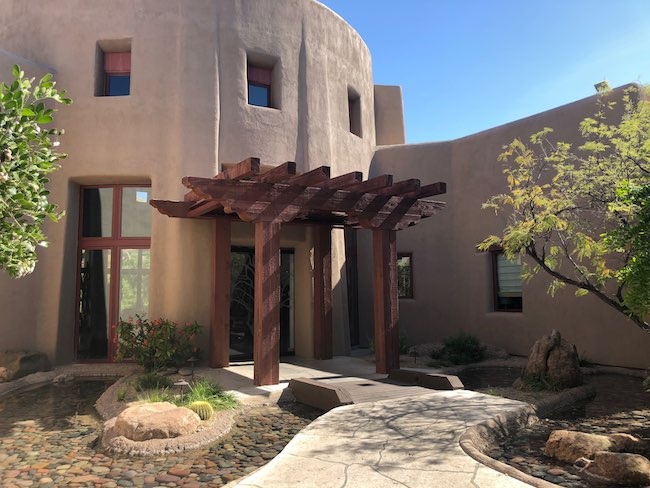 Modest entrance to The Boulders Resort & Spa. Photo by Claudia Carbone