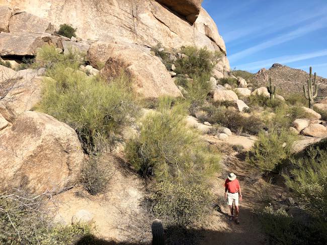 Hiking around the boulders at Boulders Resort & Spa. Photo by Claudia Carbone