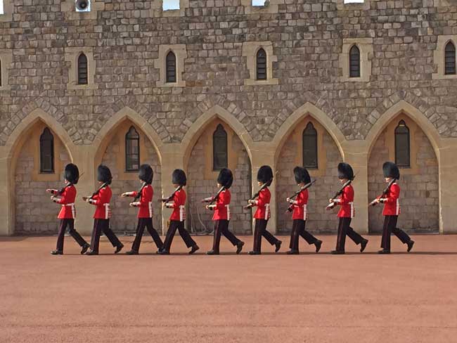 Changing of the guards at Windsor Castle. Photo by Rich Grant