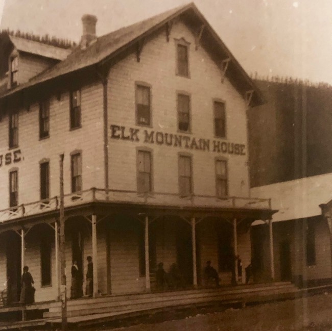 Vintage photo of Elk Mountain House. Photo of a photo by Claudia Carbone