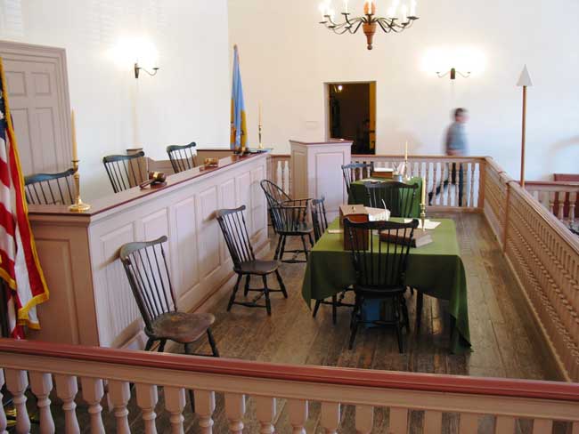 Olde New Castle's courthouse oversaw underground railroad court cases. Photo by Victor Block