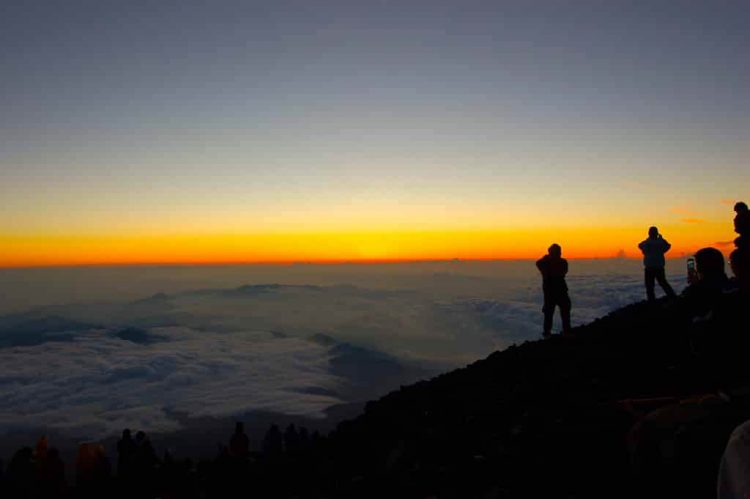 It's best to hire an experienced guide when climbing Mt Fuji. Photo by Cveto Podlogar