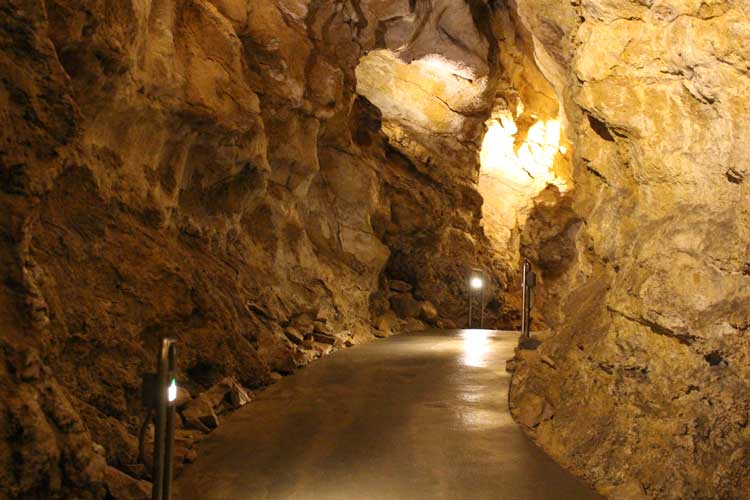 Exploring the cave system underneath Budapest. Photo by Janna Graber