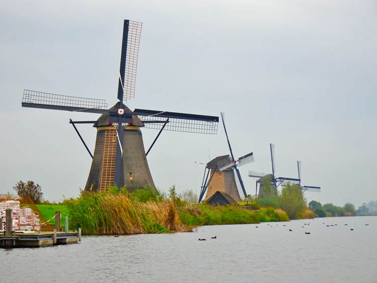 The historic windmills at Kinderdijk are a UNESCO World Heritage site. Photo by Janna Graber