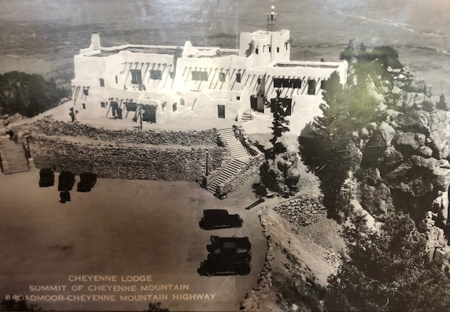 Old photo of Cheyenne Mountain Lodge. Photo by Claudia Carbone