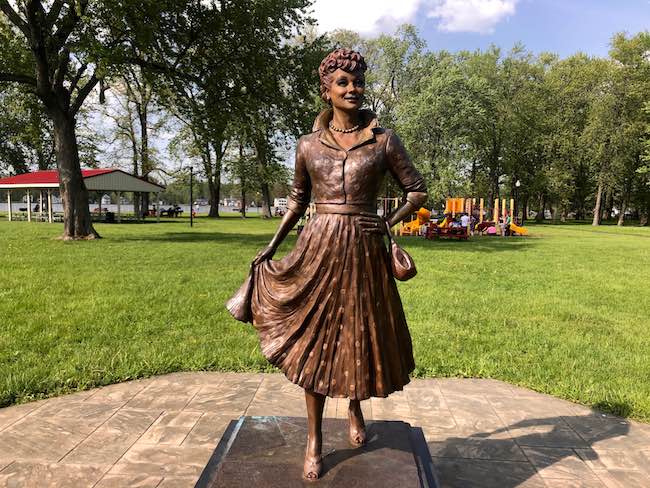 Statue of Lucille Ball by Carolyn Palmer in Lucille Ball Park. Photo by Claudia Carbone