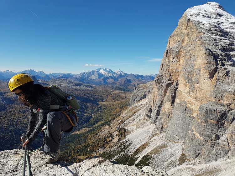 Via ferrata Punta Anna. Photo by Enrico Geremia