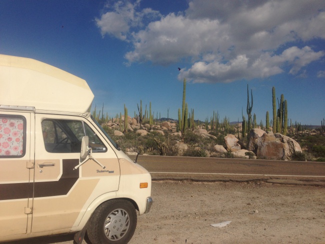 campervan-roadtrip-canada to mexico-ensenada-mexican border