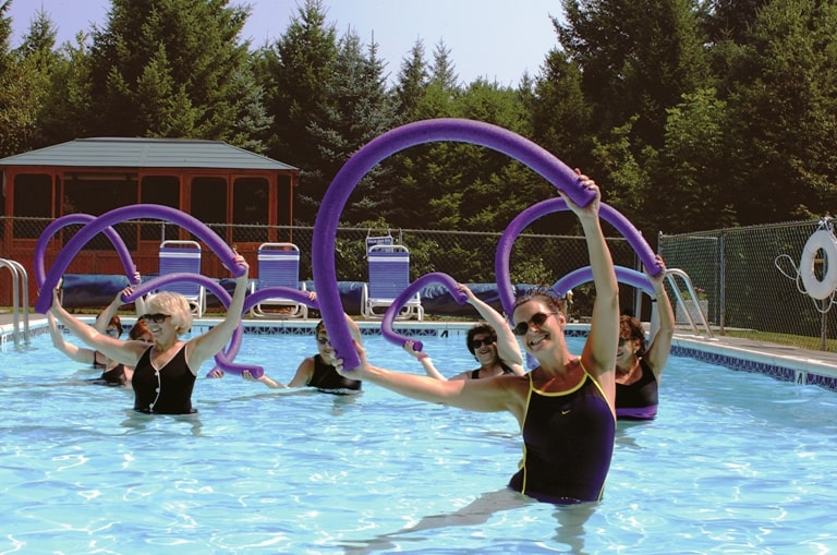 Pool Aerobics Class at Deerfield Health Resort. Photo courtesy of Deerfield