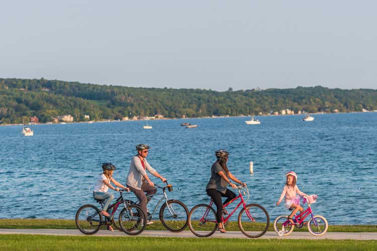 Biking is a popular activity in Traverse City, Michigan. Photo by Traverse City Tourism