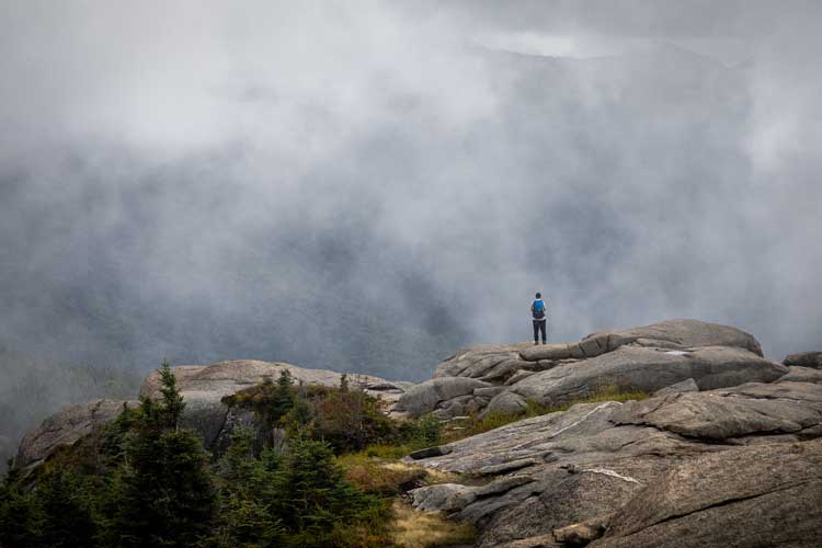 Summit of Cascade Peak in the Adirondack Mountains. 