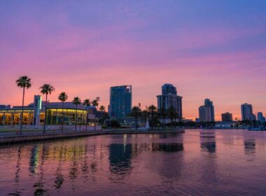 St. Petersburg, Florida at sunset.